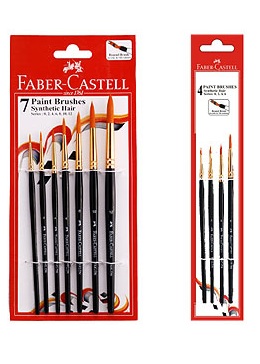 Faber Castell Brush Synthetic Round Assorted (Set of 4)
